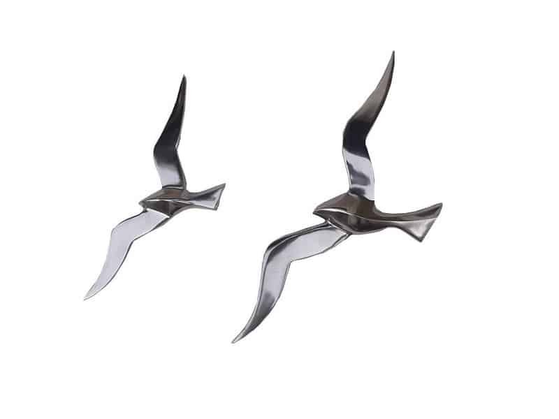 Birds metal sculpture, trendy and modern wall decoration Oiseau mural décoratif - oiseau paix et bonheur - Objet d'art mural en métal - Sculpture ornement mural - Maison feng shui - Cadeau déco - Déco animale