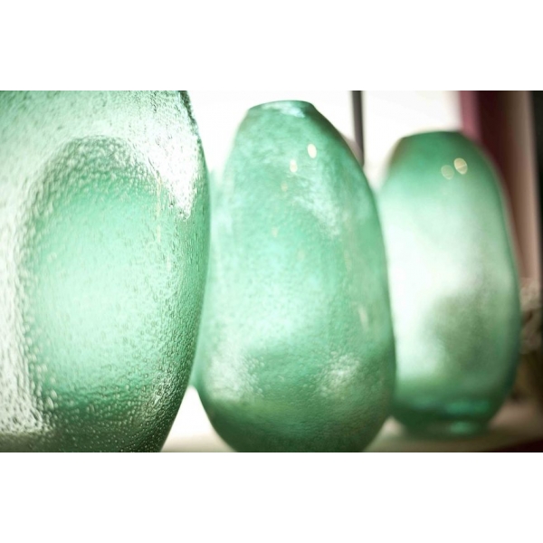 Vase bulles vert
