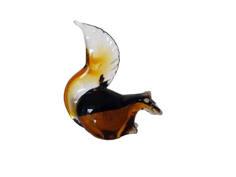 Sculpture Écureuil H 21 cm déco maison, Verre Statue Ecureuil verre - Déco écureuil tendance - Objet décoratif écureuil - Décoration de salon - Décoration d'intérieure en verre - Sculpture ornement - Déco animale - Ornement d'intérieur sauvage - Maison feng shui - Cadeau déco - idée cadeau