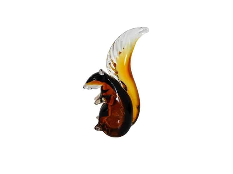 Decorative glass squirrel sculpture H 24 cm Statue Ecureuil verre - Déco écureuil tendance - Objet décoratif écureuil - Décoration de salon - Décoration d'intérieure en verre - Sculpture ornement - Déco animale - Ornement d'intérieur sauvage - Maison feng shui - Cadeau déco - idée cadeau