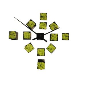 Horloge DIY Lichen stabilisé 12 blocs