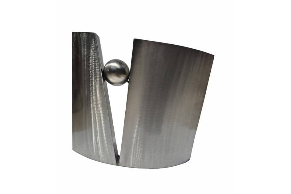 Bouclier résistance oeuvre d'art sculpture C.Jére design Métal Bouclier sculpture design - Bouclier décoratif - Objet décoratif bouclier - Décoration d'intérieur - Oeuvre d'art en acier inoxydable- Sculpture ornement - Déco Métal - Maison feng shui - Cadeau déco