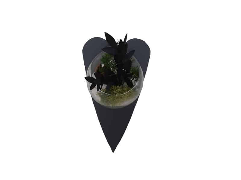 Vase boule Coeur, plantes stabilisées, déco Nature Vase boule Coeur métal décoratif - Vase boule Coeur design métal - Objet décoratif vase coeur - Vase fleurs stabilisées - Déco amour et fleurie - Sculpture ornement love - idée Cadeau Saint Valentin