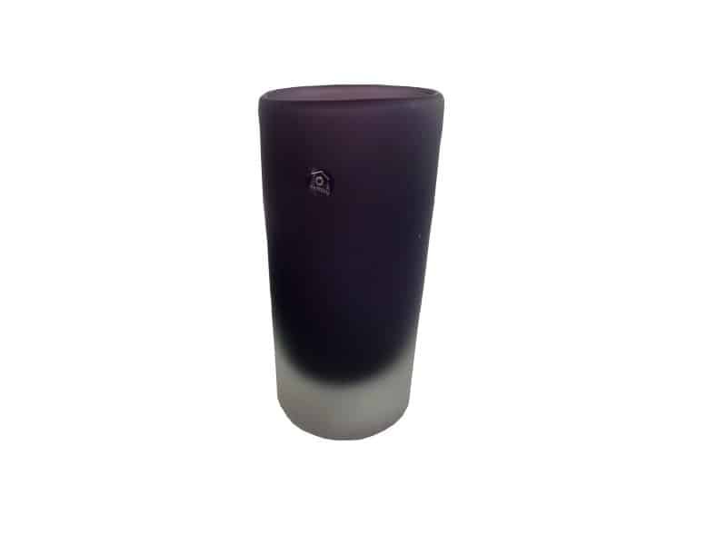Opaque glass vase Purple H 20 cm Vase opaque violine - Vase décoratif en verre violet - Ornement décoratif fleurs - Déco fleurie - Objet décoratif design - Déco chic de table - Cadeau invitation - idée cadeau
