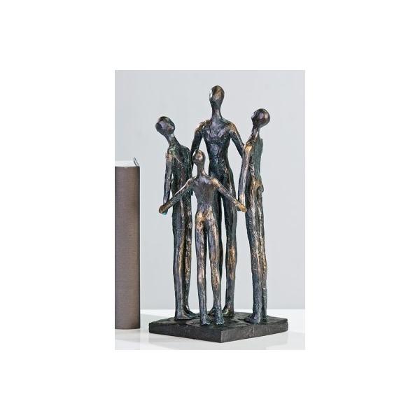 Sculpture Hommes "Tous ensemble", Résine doré