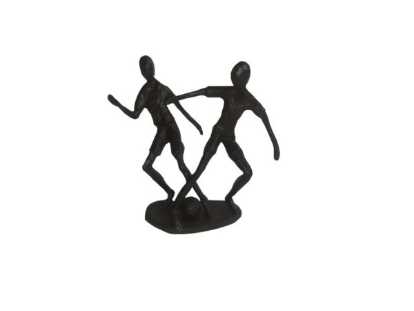 Sculpture Footballeurs H 14 cm design métal
