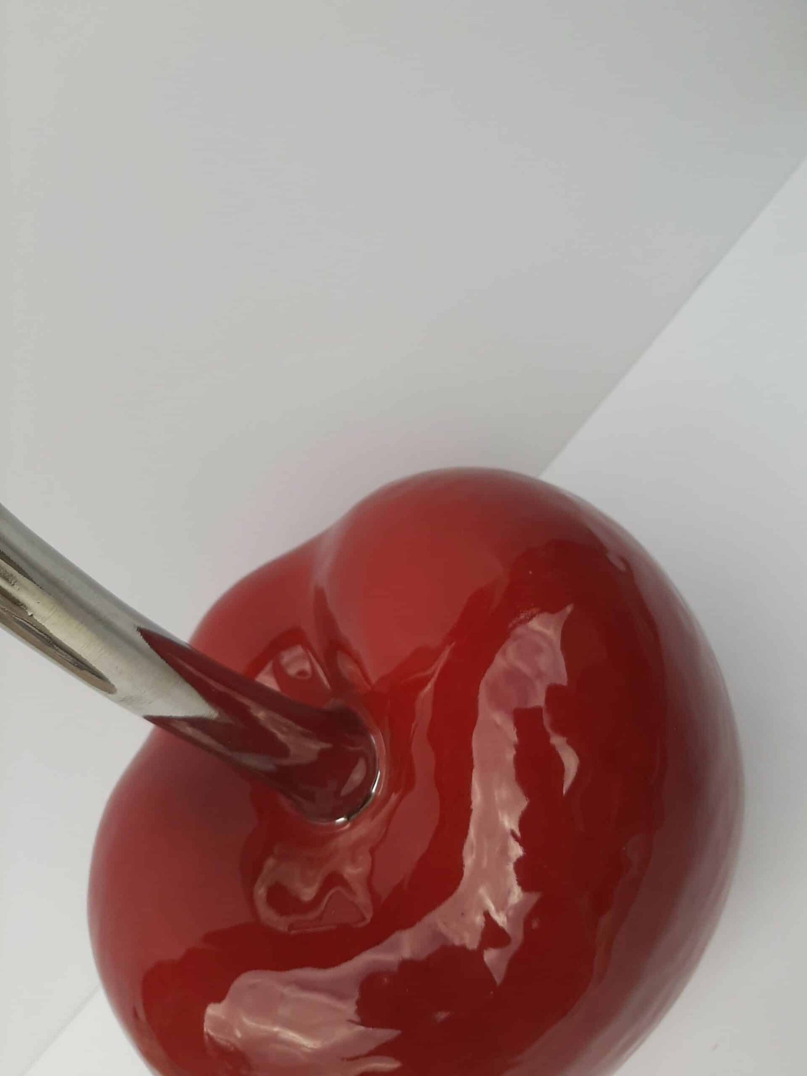 Red Cherry H 28 cm, ceramic Cerise rouge sculpture - Cerise décorative - Ornement décoratif rouge - Déco fruitée - Objet décoratif rouge - Déco de table - Déco rouge - Cadeau déco