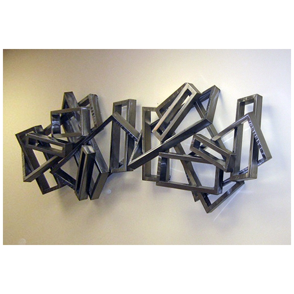 Tableau sculpture Rectangles 3 Dimensions, Acier inoxydable