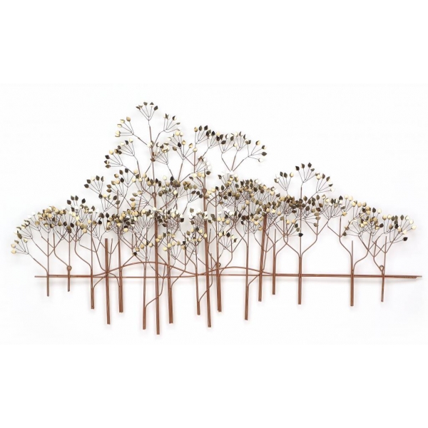 Tableau sculpture Bosque forêt arbres métal acier art