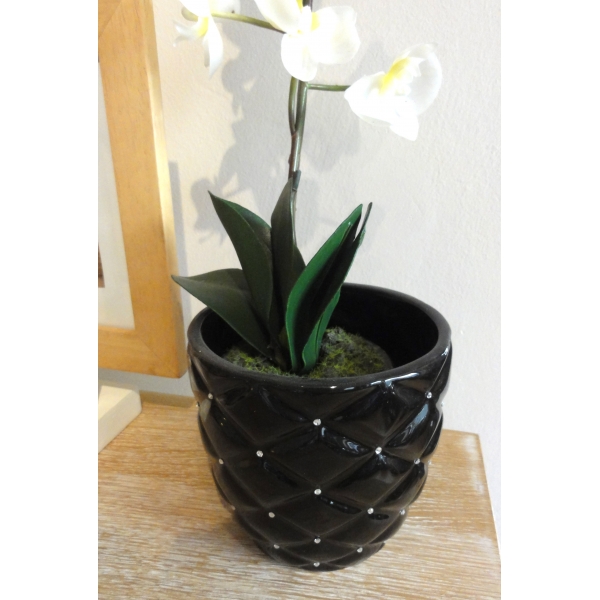 Vase noir brillant, Céramique
