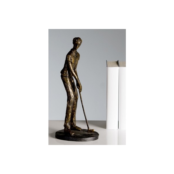 Statue golfeur, Résine bronze