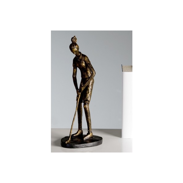 Statue golfeuse, Résine bronze