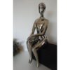 Statue Femme assise, Céramique argent