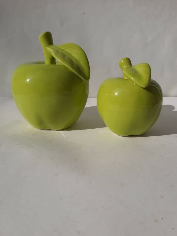 Pomme déco céramique verte