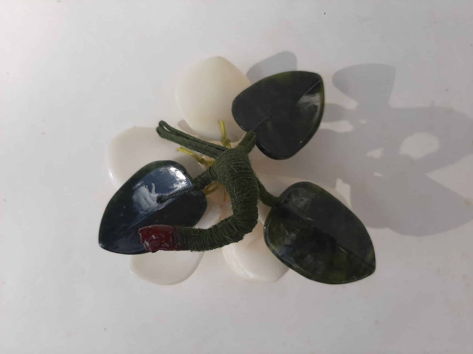 20231021_154452 Fleur jade sculpture - Fleur décorative en jade - Ornement décoratif - Déco florale - Objet décoratif - Déco de table - Cadeau déco