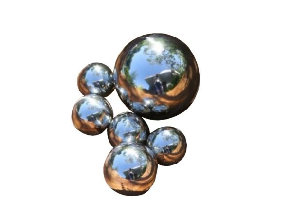 Boule acier inoxydable sphère déco miroir