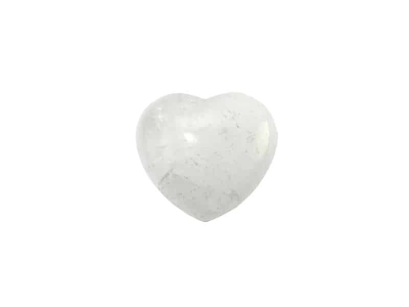 Domed heart in white Quartz 4.5 cm Coeur Quartz blanc décoratif - Presse papier Coeur pierre semi-précieuse - Objet décoratif lithothérapie - Bijoux gemme - Sculpture ornement minéraux - Bijou énergétique - Coeur minérale - idée Cadeau Saint Valentin