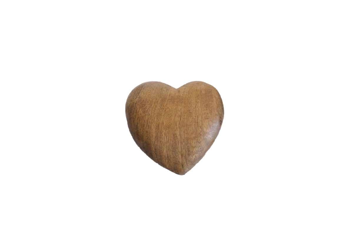 Wooden decorative heart, Nature interior decoration Cœur Bois décoratif nature - Presse papier Cœur bois - Objet décoratif cœur bombé - Déco amour - Sculpture ornement love bois - idée Cadeau Saint Valentin