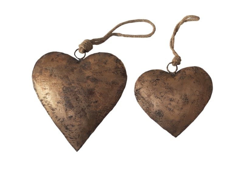 Big gold heart, golden aluminum to hang, home and garden decor Grand Coeur or à suspendre décoratif - Déco Coeur en métal - Objet décoratif coeur doré - Sculpture ornement coeur - idée Cadeau Saint Valentin pas cher