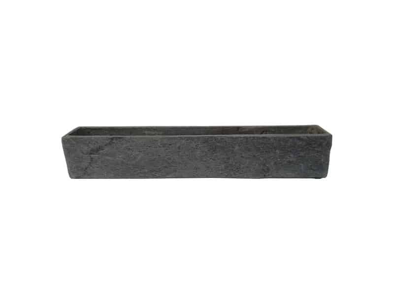 Planter L 45 cm, Slate Vase jardinière ardoise rectangle - Vase jardinière décoratif ardoise - décoration d'intérieur fleurs - Objet d'art en ardoise - Sculpture ornement décoration d'intérieur - Déco florale - Maison feng shui - Cadeau déco
