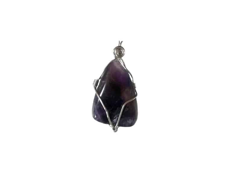 Triangular Amethyst pendant 3 cm Pendentif pierre améthyste - Bijoux améthyste pure - Bijou de cou sacré - Maison feng shui - Cadeau bien-être - cadeau st Valentin