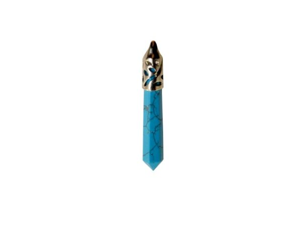 Pendentif Pendule facetté 5 cm, Turquoise