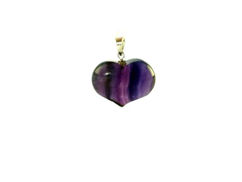 Heart pendant stone 2.5 cm Amethyst Pendentif coeur améthyste décoratif - Coeur pierre semi-précieuse - Bijou décoratif lithothérapie - Bijoux gemme - Sculpture ornement minéraux - Bijou énergétique - Coeur minérale - idée Cadeau Saint Valentin