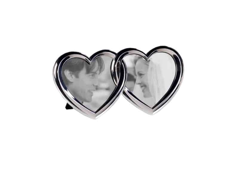 Photo holder 2 entwined hearts Porte-photos 2 cadres design alliance coeurs - pêle-mêle 2 photos - Décoration à poser photographique - Déco amour - Cadeau mariage ou Saint Valentin