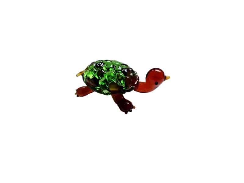 Mini decorative turtle sculpture 6 cm in glass Tortue sculpture verre - Tortue décorative colorée - Objet décoratif tortue - Objet d'art en verre - Sculpture ornement - Déco animale - Maison feng shui - Cadeau déco
