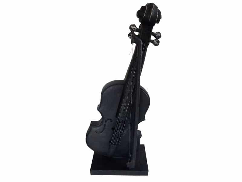 Decorative violin sculpture, black resin H 46cm Sculpture violon déco - Instrument de musique déco - Objet décoratif musical - Violon décorative - Ornement intérieur - Déco musique - idée cadeau déco