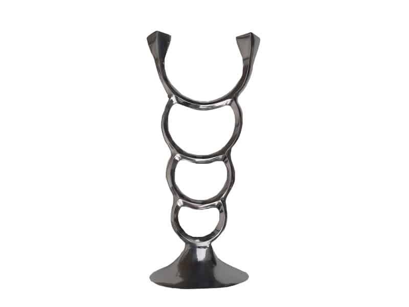 2-flame candle holder sculpture H 45 cm, designer decoration Grand chandelier design métal - Bougeoir 2 flammes déco pas chère - Sculpture bougeoir moderne - Déco feu - Mobilier et décoration de mariage - Aménagement déco flamboyante