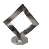 Sculpture déco carré design métal H36.5cm