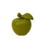 Sculpture déco pomme en céramique laquée verte H 10cm