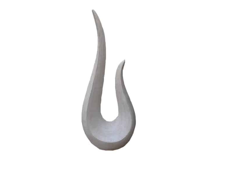 Interior decoration sculpture White ceramic flame H58 cm Sculpture Flamme design - Flamme déco en céramique blanche - déco pas chère - Déco feu - Mobilier et décoration de mariage - Aménagement déco flamboyante