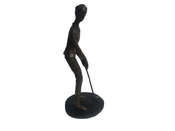 Sculpture golfeur déco H 32 cm, Résine bronze collection