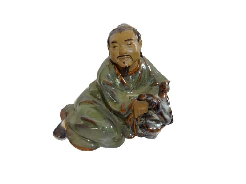 Sage sculpture céramique - Sage décoratif - Objet décoratif sagesse - Décoration d'intérieur à poser - Sculpture ornement maison - Cadeau déco art