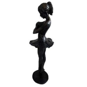 Statue danseuse sur pointes H 43 cm, Résine bronze