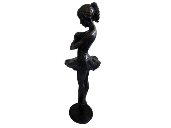 Statue danseuse sur pointes H 43 cm, Résine bronze
