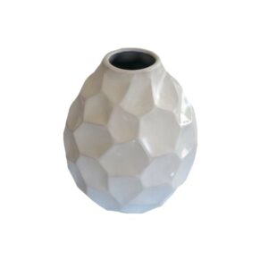 Vase Jarre en céramique blanche H 30 cm