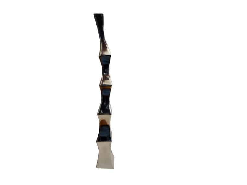 Long decorative vase, metal design H 75 cm Vase haut sculpture Design - Vase décoratif longiligne - décoration d'intérieur fleurs - Objet d'art en métal - Sculpture ornement décoration d'intérieur - Déco florale - Maison feng shui - Cadeau crémaillère