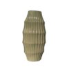 Vase déco Ondes émaillé brillant Céramique verte claire