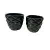 Vase noir Brillant et diamants 2 tailles, Céramique