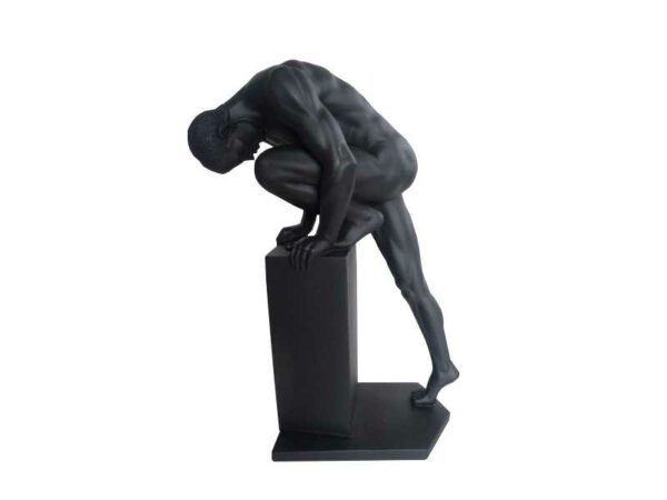 Statue Grimpeur H 34 cm, Résine