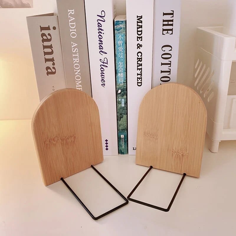 Support-de-serre-livres-en-bois-naturel-antid-rapant-porte-inspirer-tag-re-de-rangement-de-2 Serre-livres Design bois - Objet décoratif lecture - Déco bibliothèque