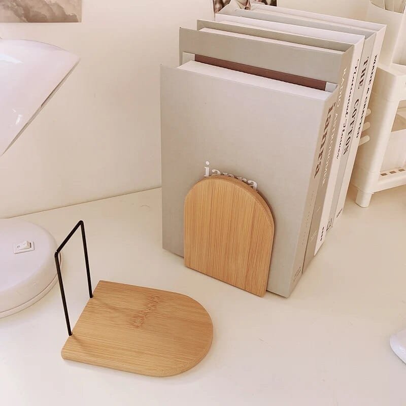 Support-de-serre-livres-en-bois-naturel-antid-rapant-porte-inspirer-tag-re-de-rangement-de Serre-livres Design bois - Objet décoratif lecture - Déco bibliothèque