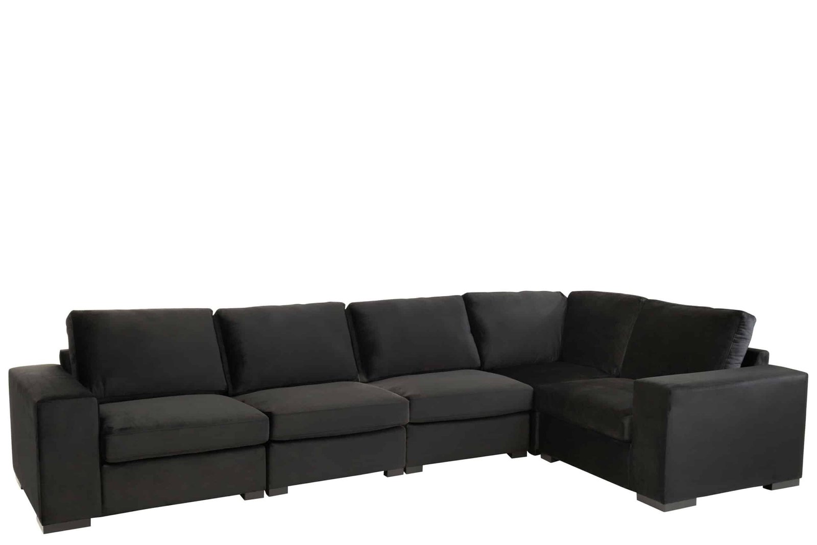 Canapé tissu design noir - Mobilier déco chic et tendance - Mobilier de salon - Meuble d'intérieur assise classique- Décoration d'intérieur - Déco confort- Maison feng shui - Cadeau crémaillère