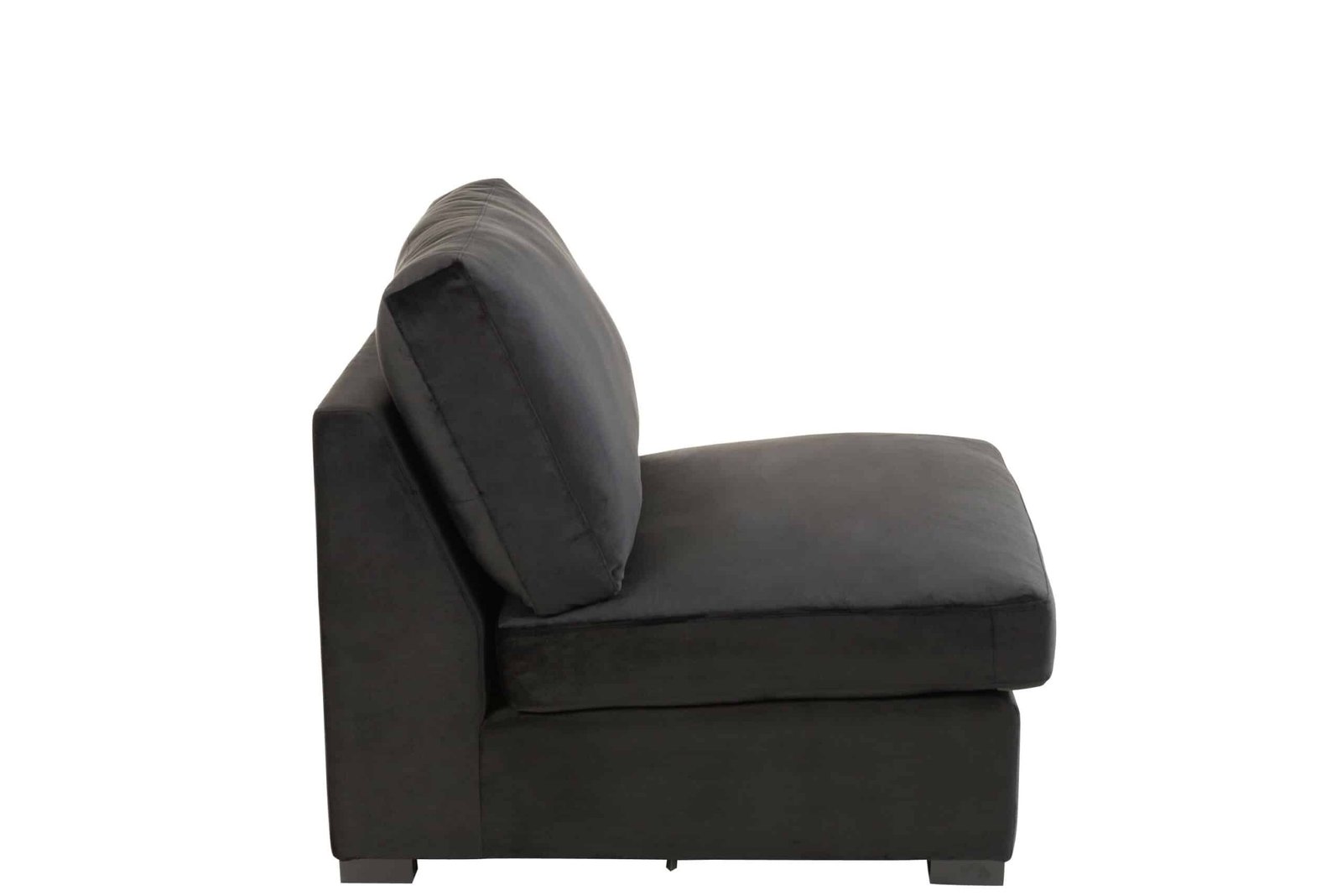 Fauteuil tissu design noir - Mobilier déco chic et tendance - Mobilier de salon - Meuble d'intérieur assise classique- Décoration d'intérieur - Déco confort- Maison feng shui - Cadeau crémaillère