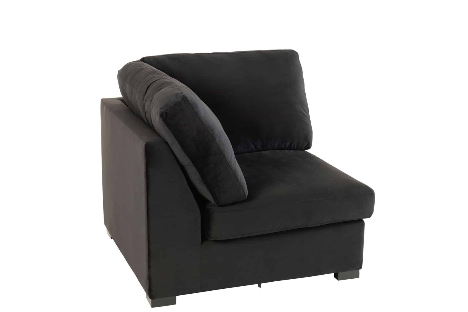 Canapé modulable tissu design noir - Mobilier déco chic et tendance - Mobilier de salon - Meuble d'intérieur assise classique- Décoration d'intérieur - Déco confort- Maison feng shui - Cadeau crémaillère