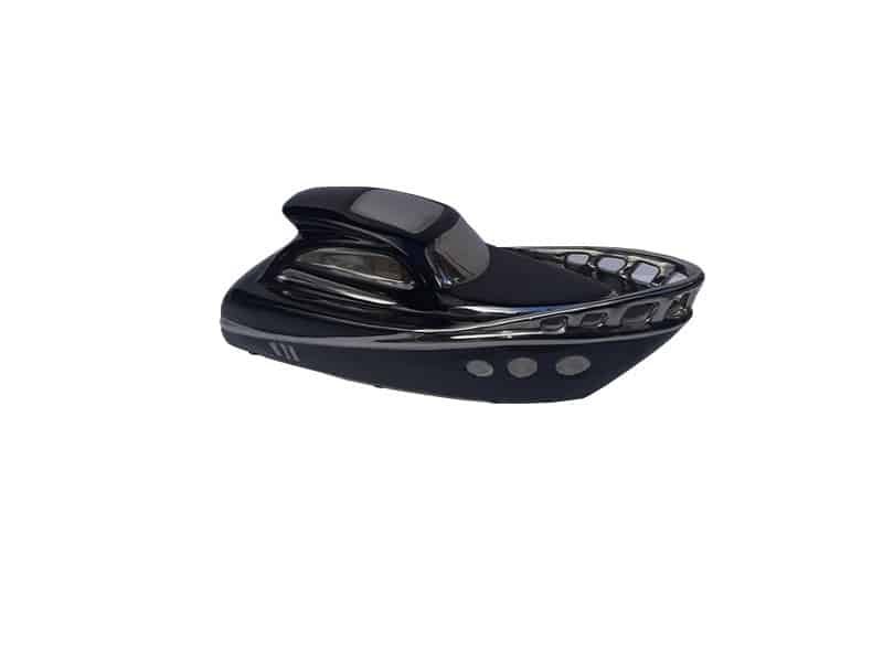 Decorative racing boat, black ceramic metal mirror Bateau course noir déco -Bateau décoratif - Ornement décoratif mer - Déco chic et tendance - Décoration d'intérieur en céramique - Déco océan - Objet décoratif design - Déco bord de mer - Déco de gite