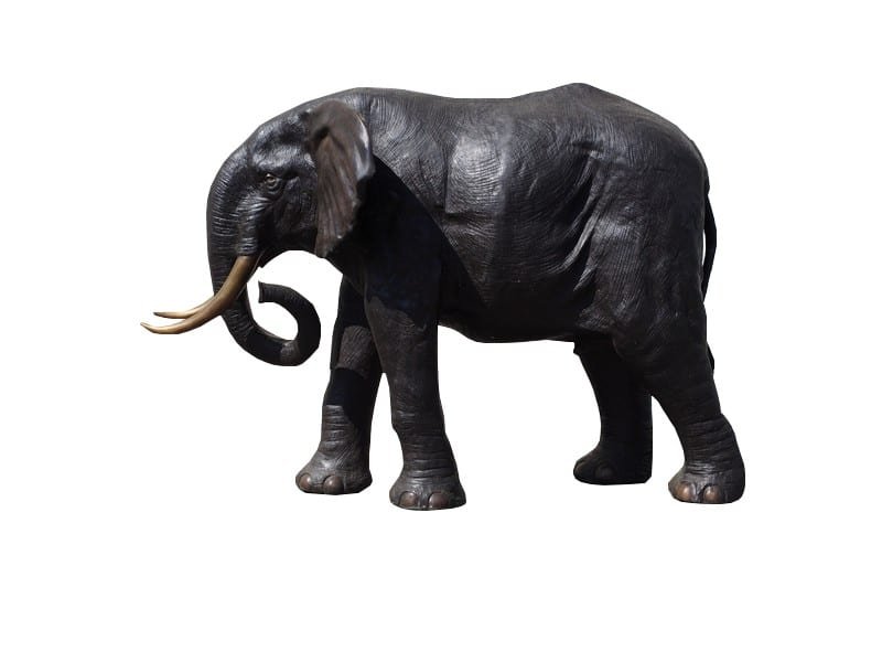 Elephant bronze sculpture 1m75 Eléphant sculpture bronze - éléphant décoratif - Objet décoratif Savane - Décoration d'intérieur et extérieur Sauvage - Œuvre d'art éléphant en bronze - Sculpture ornement jardin protection - Déco Métal - Déco animale - Jardin feng shui - Cadeau déco art